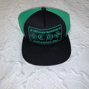 Chrome Hearts CH Hollywood Trucker Hat Black/Green